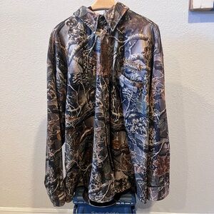 Camouflage Hunting Button Up Shirt Jacket